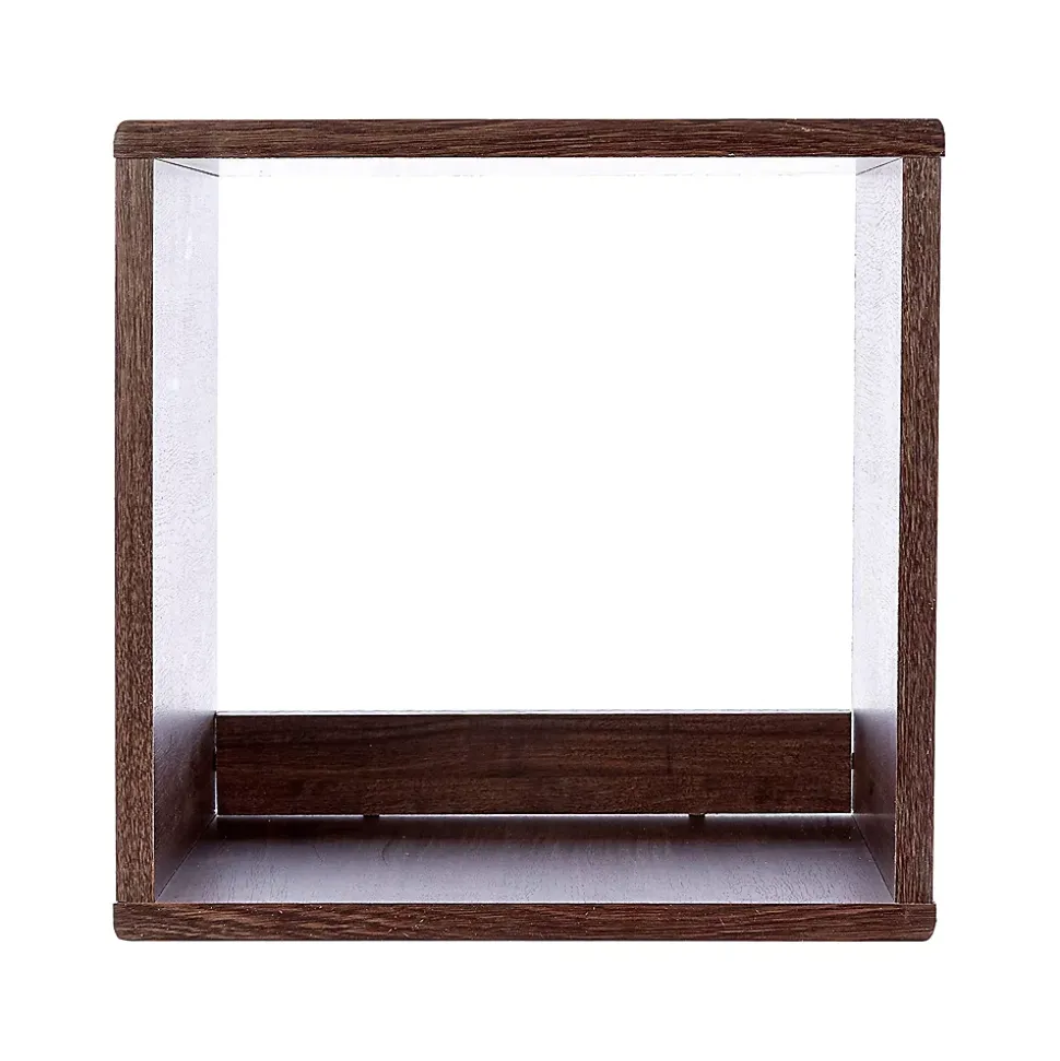 Iris Ohyama, Bibliothèque, Lot de 2 meubles d'appoint, Etagères de rangement, QR-34, Marron