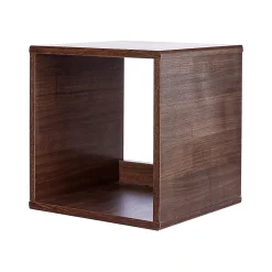 Iris Ohyama, Bibliothèque, Lot de 2 meubles d'appoint, Etagères de rangement, QR-34, Marron