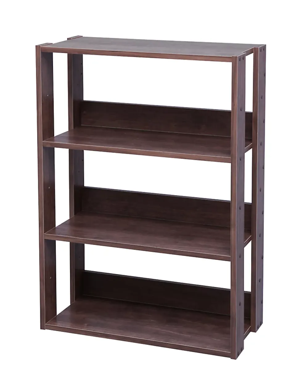 Iris Ohyama, Bibliothèque, Meuble de rangement à 3 Niveaux/étagères ajustables, OWR-600, Marron, L29.3 x P60 x H87.9 cm