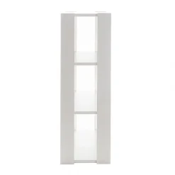 Iris Ohyama, Bibliothèque, Meuble de rangement à 3 Niveaux/étagères ajustables, OWR-600-Chêne Blanc, L29.3 x P60 x H87.9 cm