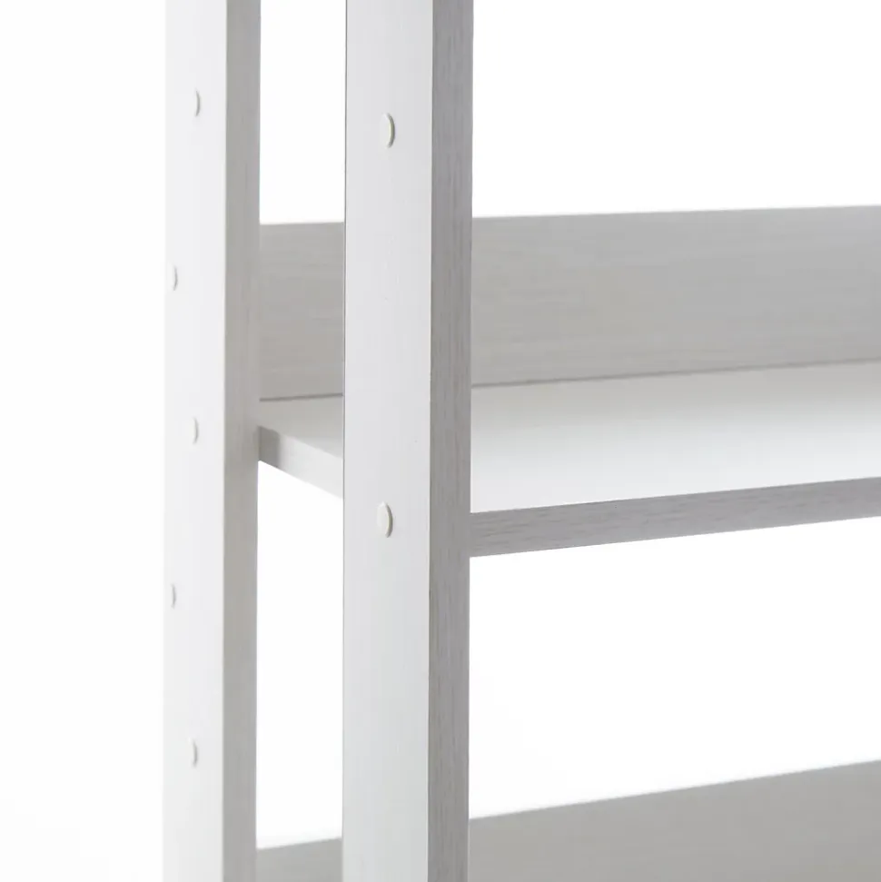 Iris Ohyama, Bibliothèque, Meuble de rangement à 3 Niveaux/étagères ajustables, OWR-600-Chêne Blanc, L29.3 x P60 x H87.9 cm