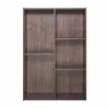 Iris Ohyama, Bibliothèque, étagère à 5 Compartiments, Meuble à livres, CX-23C, Marron, L29 x P60 x H87.9 cm