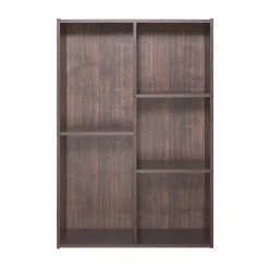 Iris Ohyama, Bibliothèque, étagère à 5 Compartiments, Meuble à livres, CX-23C, Marron, L29 x P60 x H87.9 cm