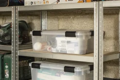 Iris Ohyama, Boite de Rangement Hermétique, 30L, Lot de 6, Transparent, DDAT-LS