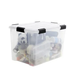 Iris Ohyama, Boite de Rangement Hermétique, 70L, Lot de 3, Transparent, DDAT-LD