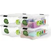 Iris Ohyama, Boite de Rangement Maison Plastique, 32L, Lot de 4, Transparent, BSB-32