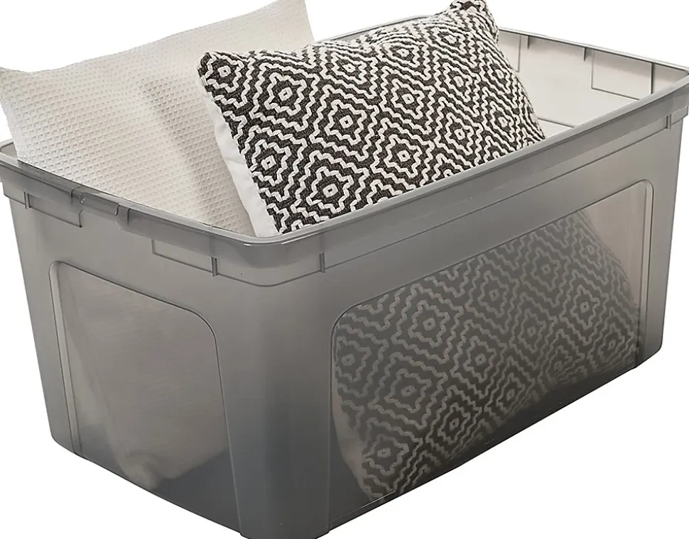 Iris Ohyama, Boite de Rangement Multi-Usages, 50L, Lot de 3, Gris, MCB-50