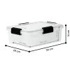 Iris Ohyama, Boite de Rangement Hermétique, plastique recyclé, 10L, Lot de 3, Transparent, AT-S