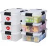 Iris Ohyama, Boite de Rangement Hermétique, 10L, Lot de 6, Transparent, AT-S