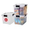 Iris Ohyama, Boite de Rangement Hermétique, 20L, Lot de 3, Transparent, AT-SD