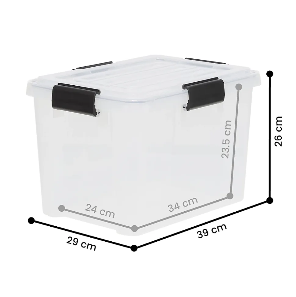 Iris Ohyama, Boite de Rangement Hermétique, 20L, Lot de 3, Transparent, DDAT-SD