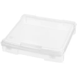Iris Ohyama, Boîte de Rangement Loisirs plastique avec clip, 10L, Transparent, SBC-350E