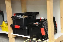 Iris Ohyama, Boîtes de Rangement Garage plastique, 50L, Lot de 3, Noir, SK-450