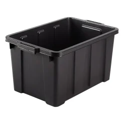 Iris Ohyama, Caisse Rangement avec Couvercle Robuste, 50L, Lot de 3, Rouge, DDSKT-450