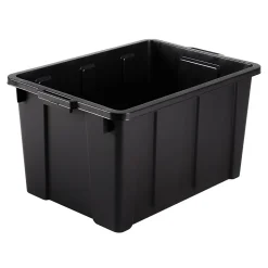 Iris Ohyama, Caisse Rangement avec Couvercle Robuste, 68L, Lot de 4, Rouge, DDSKT-700