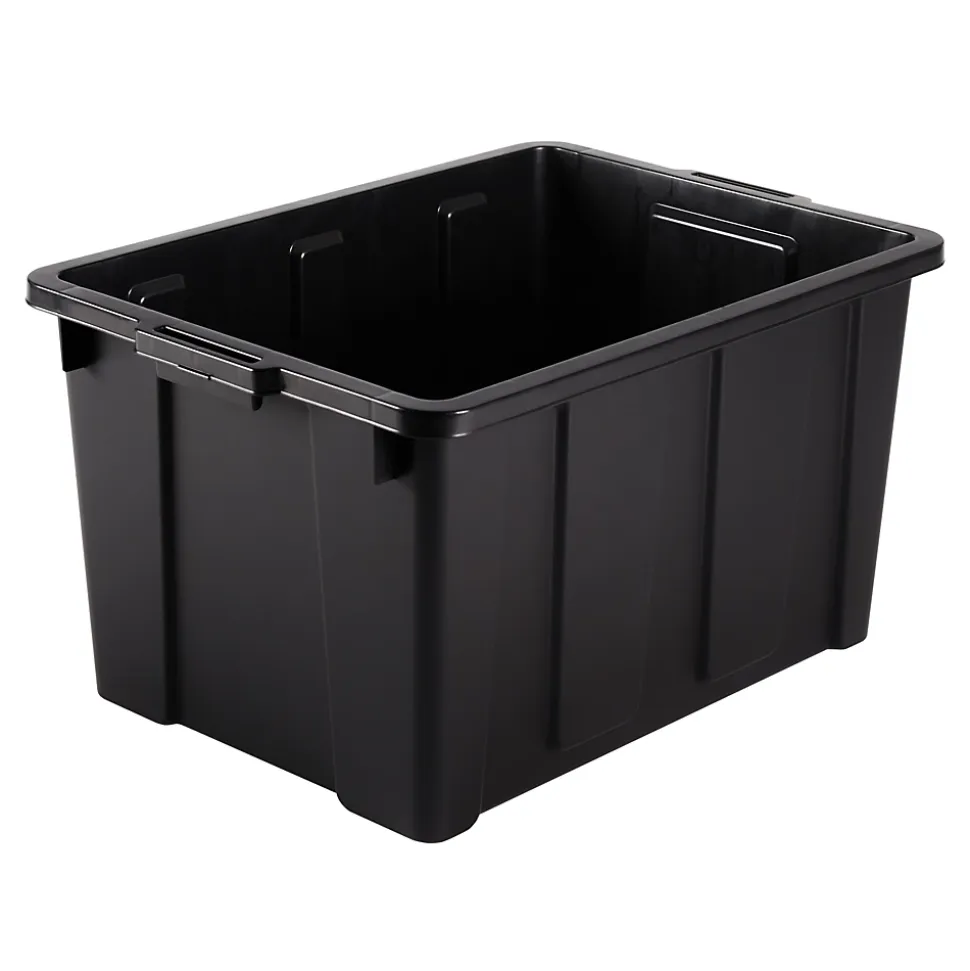 Iris Ohyama, Caisse Rangement avec Couvercle Robuste, 68L, Lot de 4, Rouge, DDSKT-700