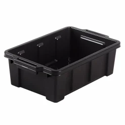 Iris Ohyama, Caisse Rangement avec Couvercle Robuste, 12,5L, Lot de 6, Rouge, DDSKT-130