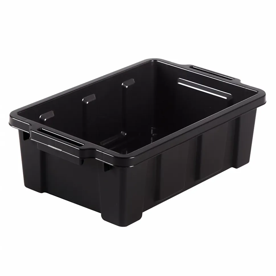 Iris Ohyama, Caisse Rangement avec Couvercle Robuste, 12,5L, Lot de 6, Rouge, DDSKT-130