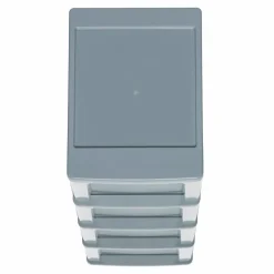 Iris Ohyama, Caisson de rangement plastique A4, 4 Grands Tiroirs, Gris, OCH-2400