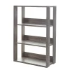 Iris Ohyama, Etagère de rangement 4 niveaux, ajustables, OWR-600, L29.3 x P60 x H87.9cm, Chêne gris
