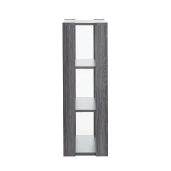 Iris Ohyama, Etagère de rangement 4 niveaux, ajustables, OWR-600, L29.3 x P60 x H87.9cm, Chêne gris