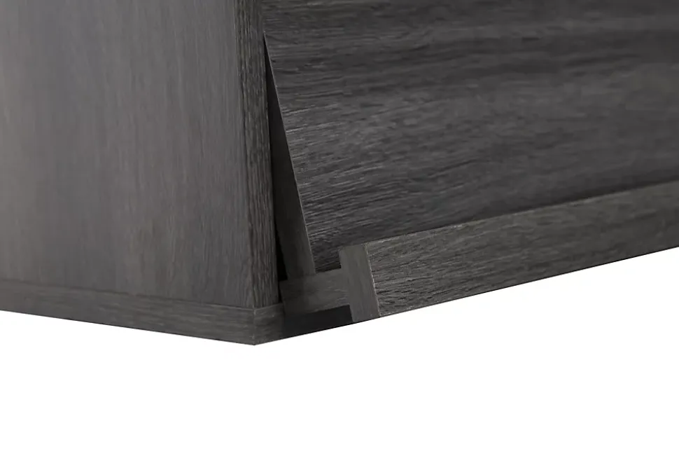 Iris Ohyama, Etagère de rangement en bois avec portes, CHR-1, Chêne Gris, L59 x P40.9 x H83.6 cm