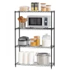Iris Ohyama, Etagère métallique rangement, 4 étages, charge 452kg, MM4, Noir, L91.4 x P35.6 x H134.6