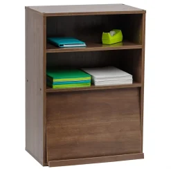 Iris Ohyama, Meuble de rangement avec portes, 2 compartiments modulables, CHR-1, Marron