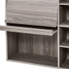 Iris Ohyama, Meuble, étagère, Bibliothèque de rangement, Avec 2 portes, FR-F2- Chêne Gris, L33.8 x P89 x H90 cm
