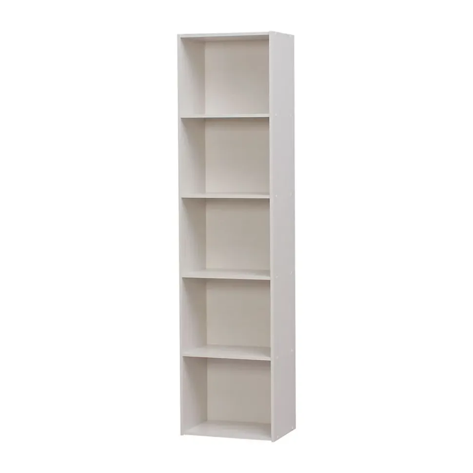 Iris Ohyama, Meuble, étagère de bureau, Bibliothèque, Grande capacité, CX-5FN, Chêne Blanc, L29.7 x P42 x H170.3 cm