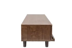 Iris Ohyama, Meuble TV, Meuble tele, Banc TV pour ecran jusqu'à 65 pouces, BAB-150A, Marron, L42.2 x P150 x H30 cm