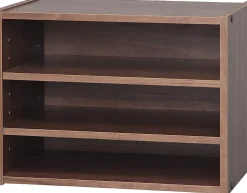 Iris Ohyama, Petit meuble de rangement, Table de chevet, Table de nuit, STB-400T, Marron, L40 x P28.7 x H30.5 cm