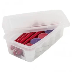 Iris Ohyama, Petite Boite de Rangement Multi-Usages, 5L, Lot de 14, Transparent, MCB-5