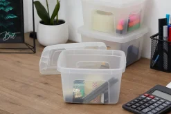 Iris Ohyama, Petite Boite de Rangement Multi-Usages, 2L, Lot de 20, Transparent, MCB-2
