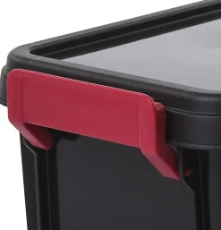 Iris Ohyama, Petites Boîtes de Rangement plastique, 2L, Lot de 4, Noir, MBX-2