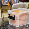 Iris Ohyama, Petites Boîtes de Rangement plastique, 2L, Lot de 4, Noir, DDMBX-2