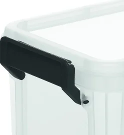 Iris Ohyama, Petites Boîtes de Rangement plastique, 2L, Lot de 4, Noir, DDMBX-2