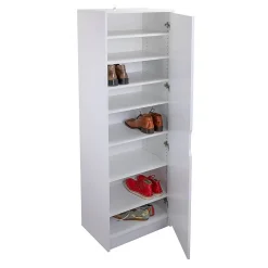 JENNY - Armoires à Chaussures avec Miroir Comprenant 7 Etagères.