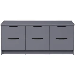 JENNY - Commode 6 Tiroirs Coloris Anthracite