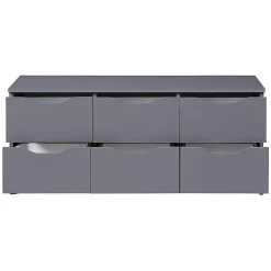 JENNY - Commode 6 Tiroirs Coloris Anthracite