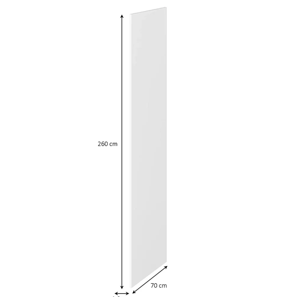 Joue de finition blanc GoodHome Atomia H. 260 x L. 70 cm