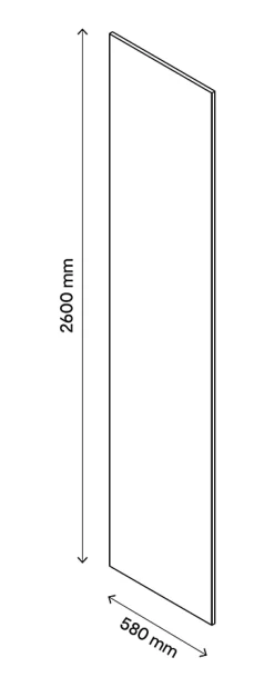 Joue de finition chêne grisé GoodHome Atomia H. 260 x L. 60 cm