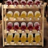 KADAX Casier à bouteilles de vin en bois 20 bouteilles Étagère à alcool