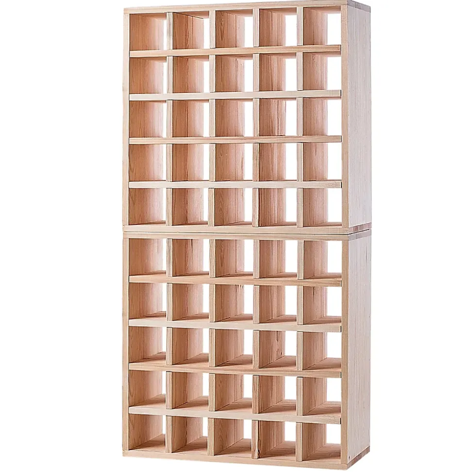KADAX Casier à Vin Échiquier en Bois Marron Clair 2 pcs