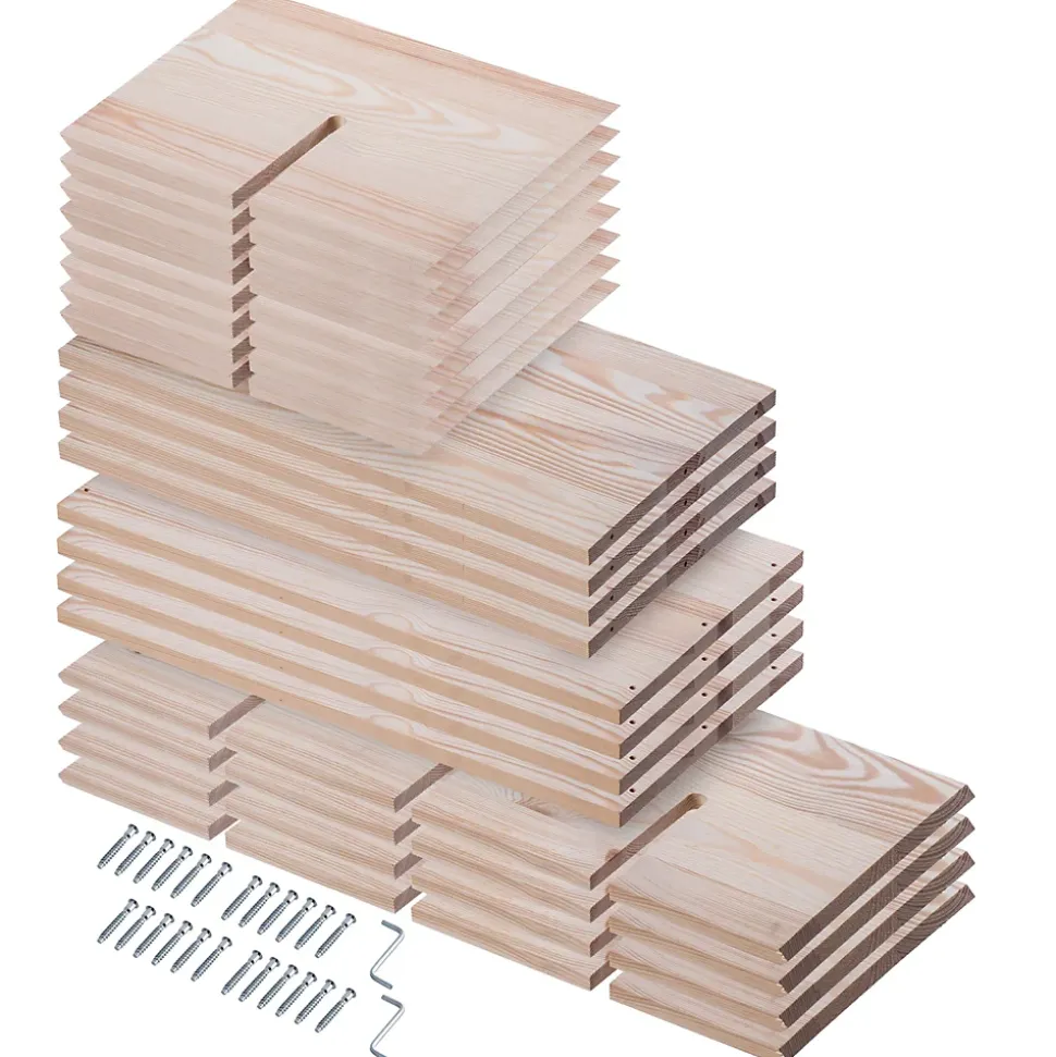 KADAX Casier à Vin Grille en Bois Marron Clair 2 pcs