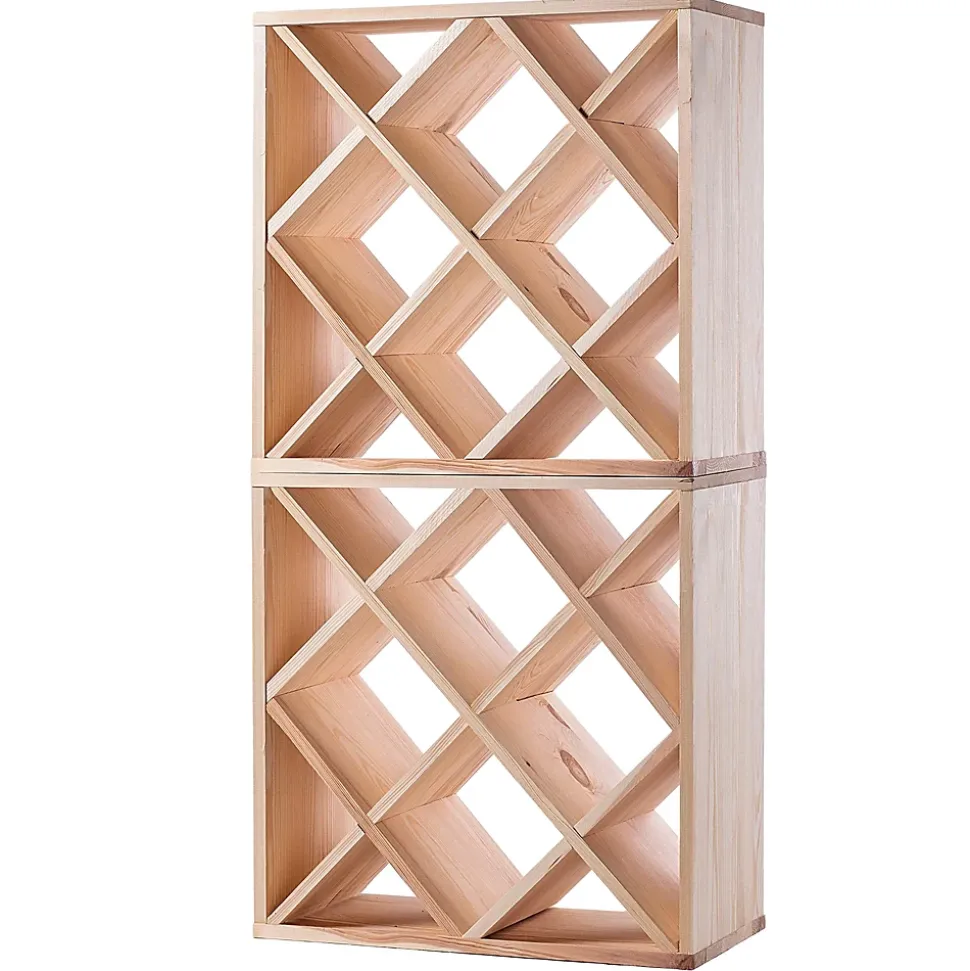 KADAX Casier à Vin Grille en Bois Marron Clair 2 pcs