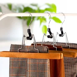 KADAX Cintre double en bois pour pantalons, 6 pièces