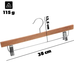 KADAX Cintre en bois avec pinces à vêtements 1 pièce