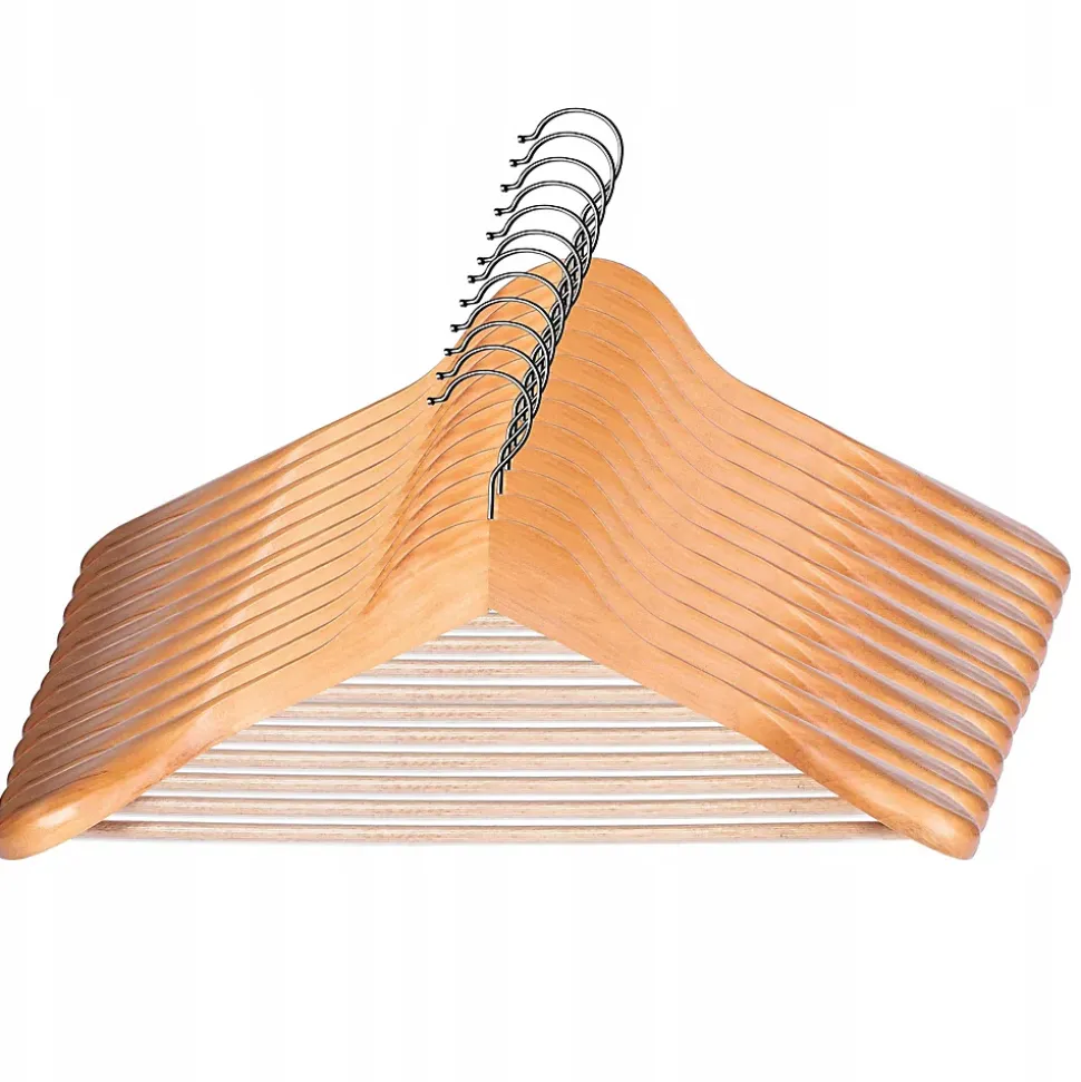 KADAX Cintre en Bois Cintres en Bois pour Vêtements Vêtements pour Garde-Robe Lot de 12