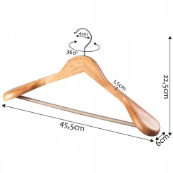 KADAX Cintre en Bois Vêtements Solides 1 pièce
